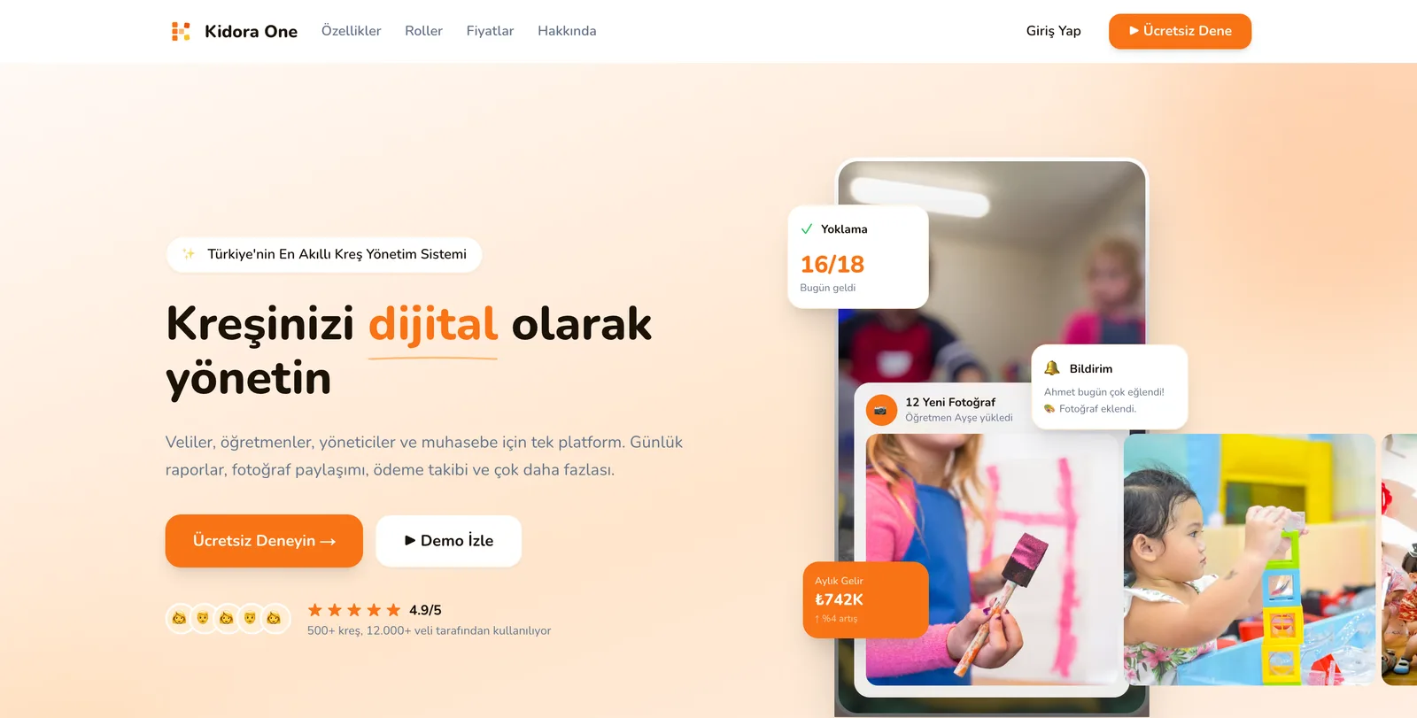 Kidora One arayüzü